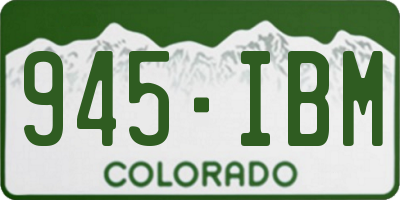 CO license plate 945IBM