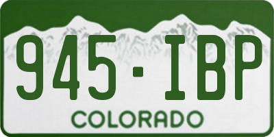 CO license plate 945IBP