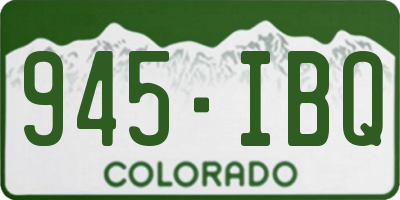 CO license plate 945IBQ