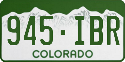 CO license plate 945IBR