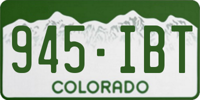 CO license plate 945IBT
