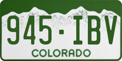 CO license plate 945IBV