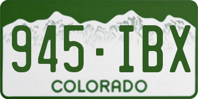 CO license plate 945IBX