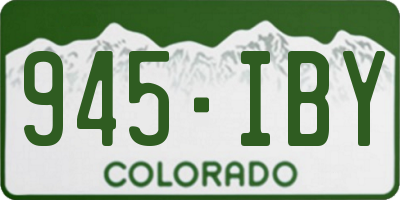 CO license plate 945IBY