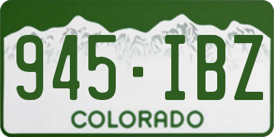 CO license plate 945IBZ