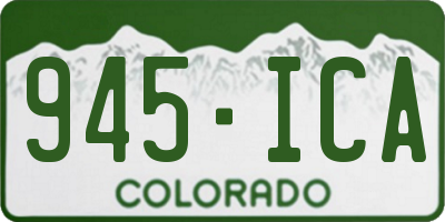 CO license plate 945ICA