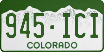 CO license plate 945ICI