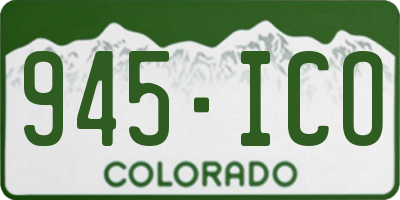 CO license plate 945ICO