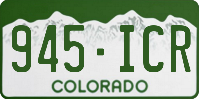 CO license plate 945ICR