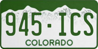 CO license plate 945ICS