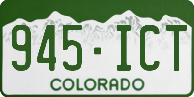 CO license plate 945ICT