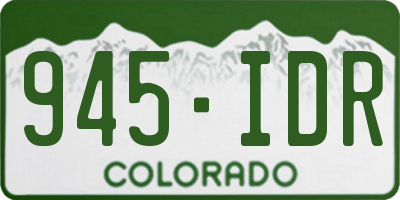 CO license plate 945IDR