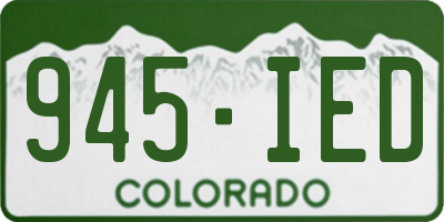 CO license plate 945IED