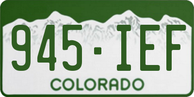 CO license plate 945IEF