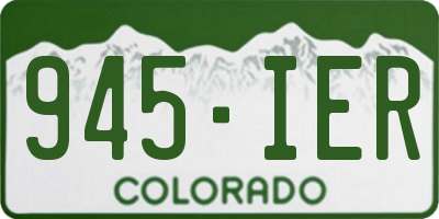 CO license plate 945IER