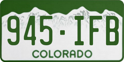 CO license plate 945IFB