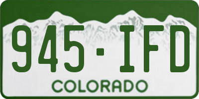 CO license plate 945IFD