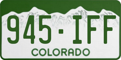CO license plate 945IFF