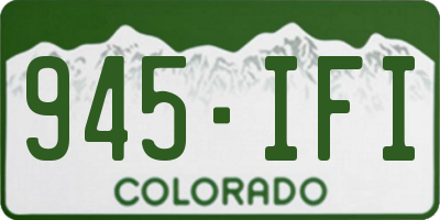 CO license plate 945IFI