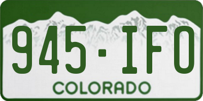 CO license plate 945IFO