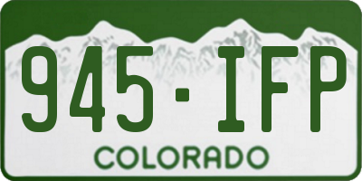 CO license plate 945IFP