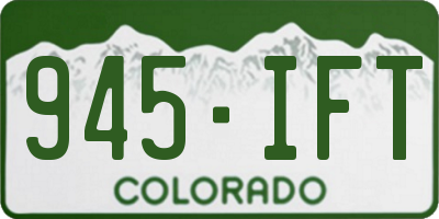 CO license plate 945IFT