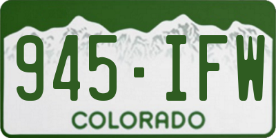 CO license plate 945IFW