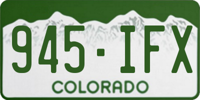 CO license plate 945IFX