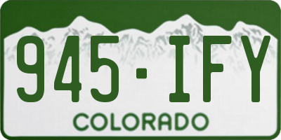CO license plate 945IFY