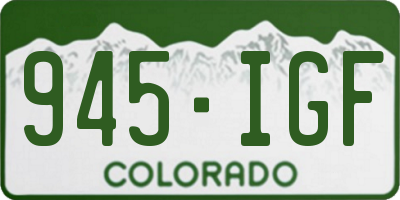 CO license plate 945IGF