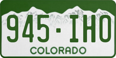 CO license plate 945IHO