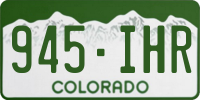 CO license plate 945IHR