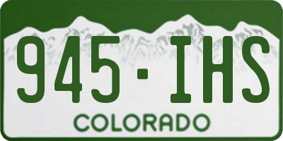 CO license plate 945IHS