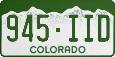 CO license plate 945IID