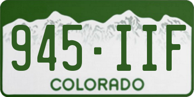 CO license plate 945IIF