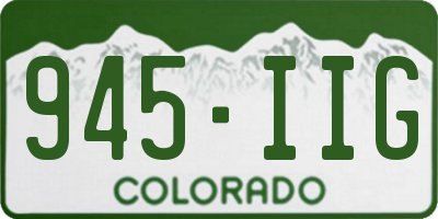 CO license plate 945IIG