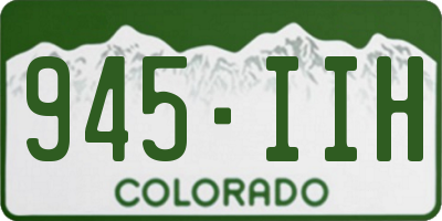 CO license plate 945IIH