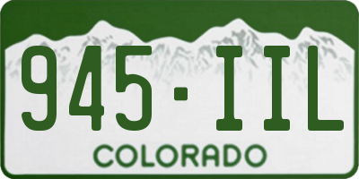 CO license plate 945IIL