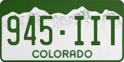 CO license plate 945IIT