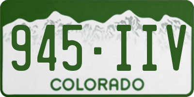 CO license plate 945IIV