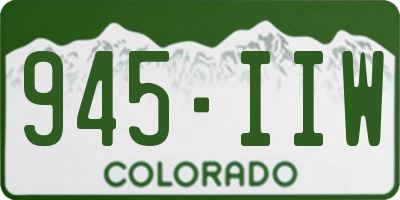 CO license plate 945IIW