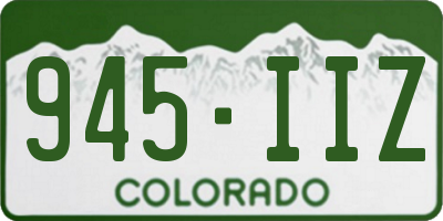 CO license plate 945IIZ