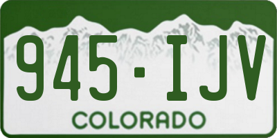 CO license plate 945IJV