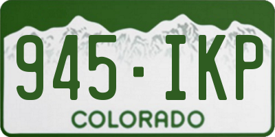 CO license plate 945IKP