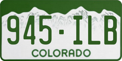 CO license plate 945ILB