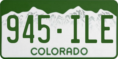 CO license plate 945ILE
