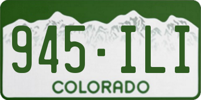 CO license plate 945ILI