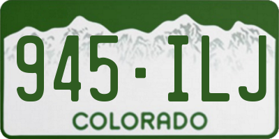 CO license plate 945ILJ