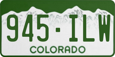 CO license plate 945ILW