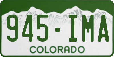 CO license plate 945IMA